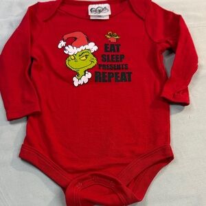 Dr. Seuss - Long sleeve Red Grinch Kids One Piece/Onesie